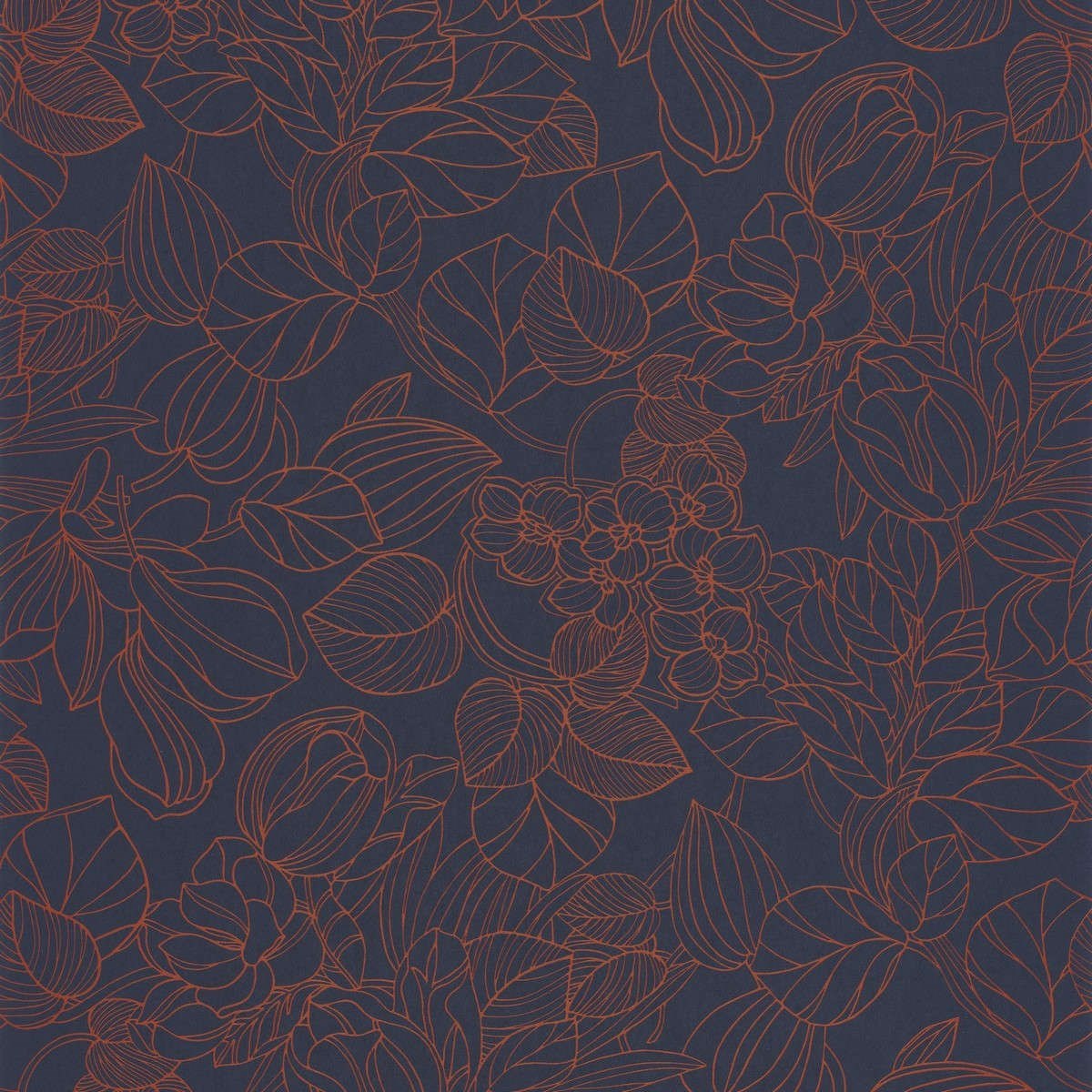 Tapet 1930 Gravure Bleu / Cuivre Mnct85726526