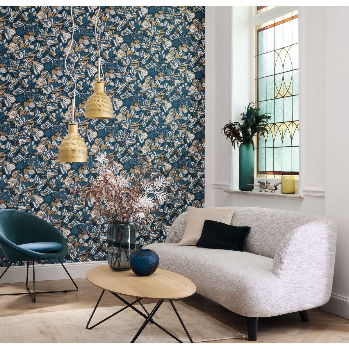 Tapet 1930 Tulipe Bleu / OR Mnct85716306