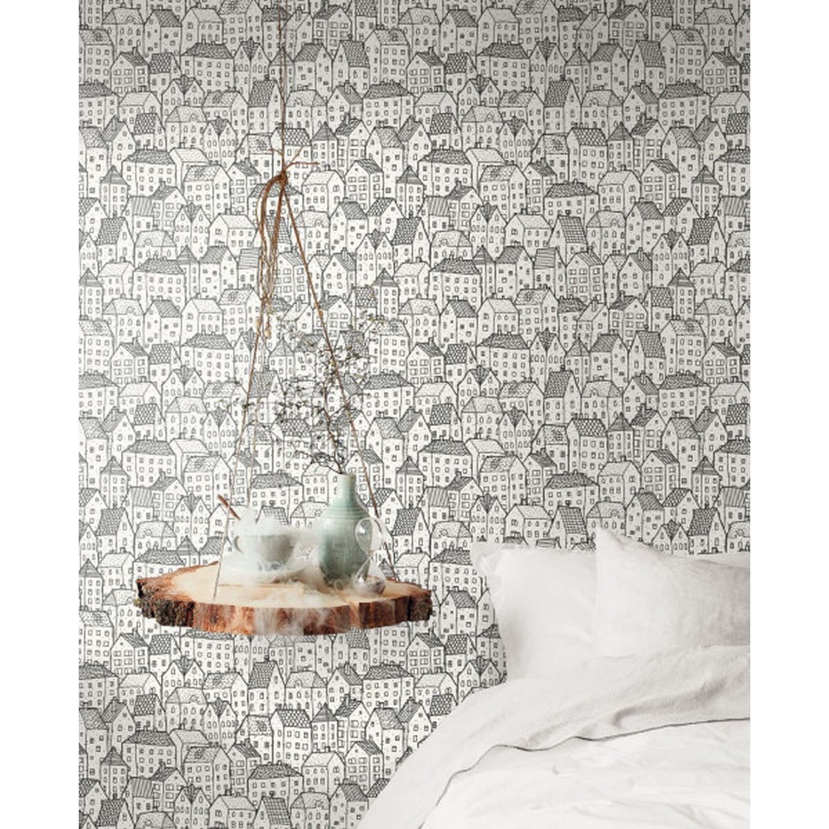 Tapet Moonlight  Wonderland Noir Blanc Mlg101119000