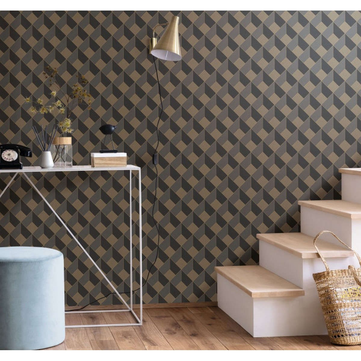 Tapet Moonlight  Square Noir OR Mlg100129028