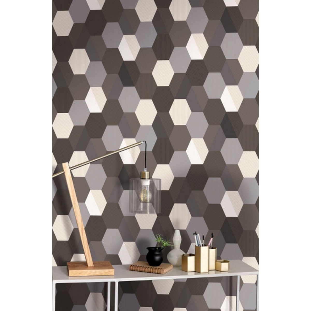 Tapet Moonlight  Hexagone OR Noir Mlg100109023