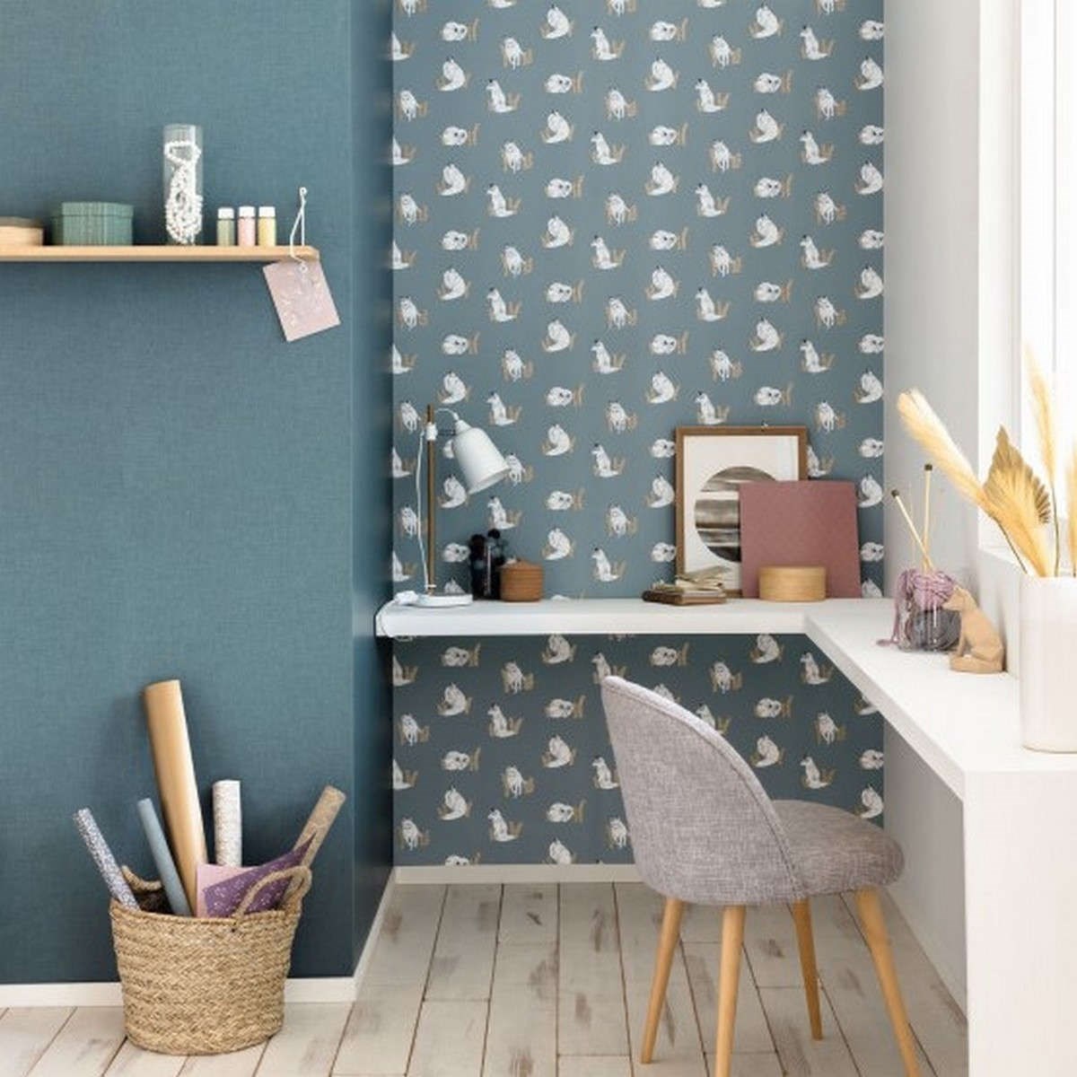 Tapet Hygge Uni Bleu Celeste Hyg100606524