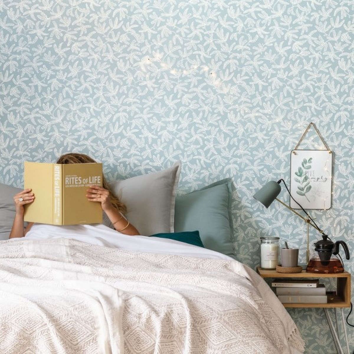 Tapet Hygge Cocoon Vert D'eau Hyg100577029