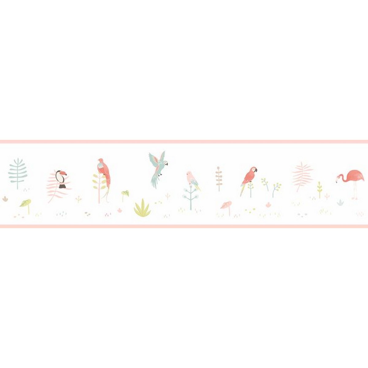 Tapetbård Happy Dreams Frise Tropical Corail Hpdm82873235