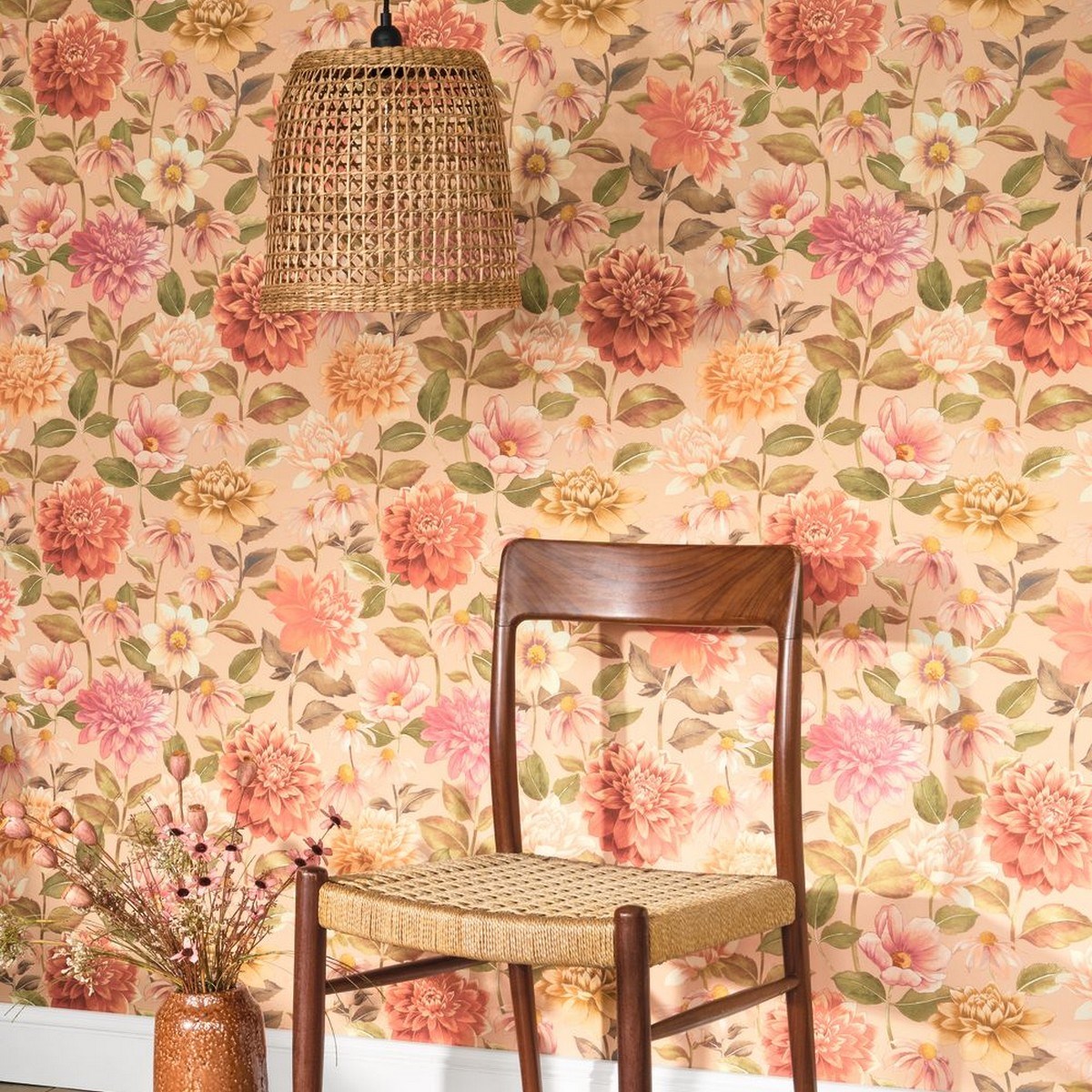 Tapet Gardens Dahlia Rose Nude Gadn87664419