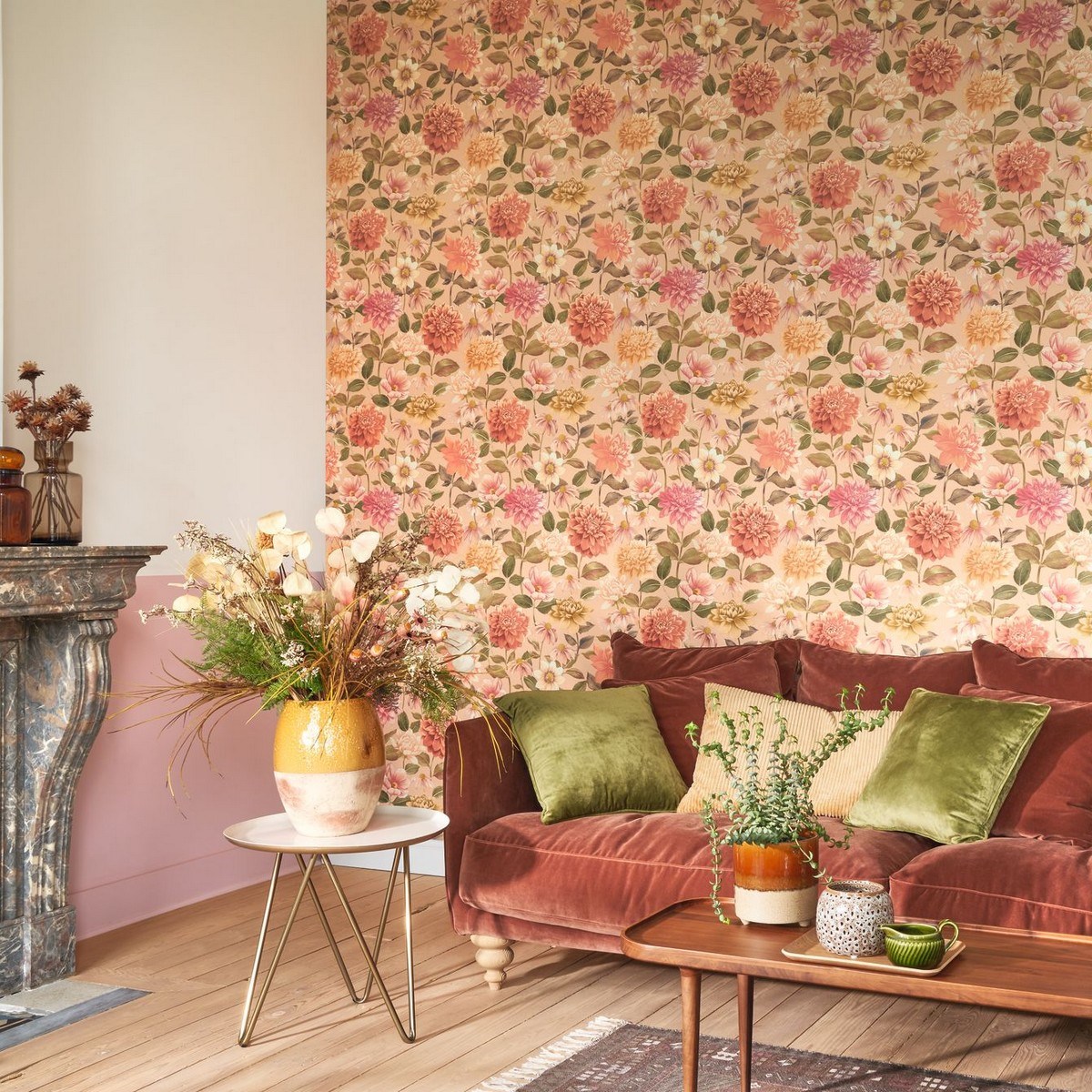 Tapet Gardens Dahlia Rose Nude Gadn87664419