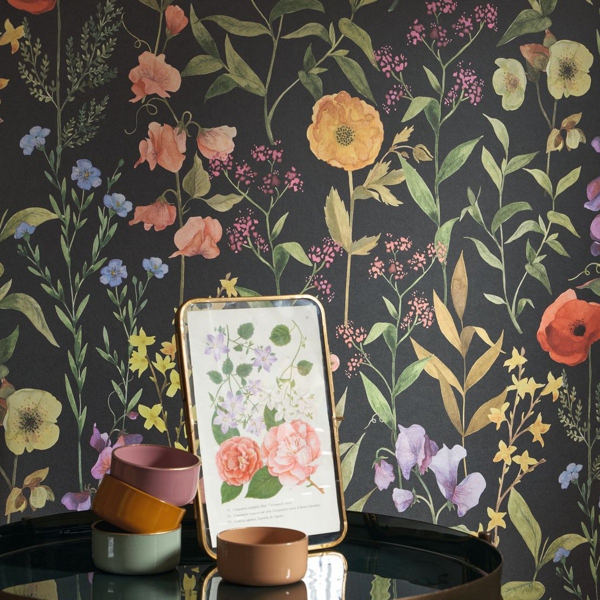 Tapet Gardens Fleurs Des Champs Noir Fusain Gadn87659456