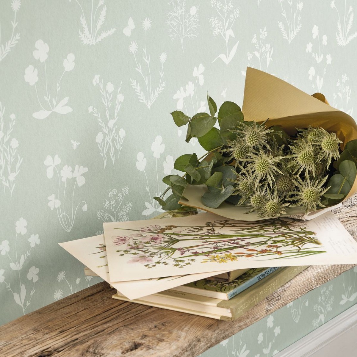 Tapet Gardens Herbier Vert Aloe Gadn87627045