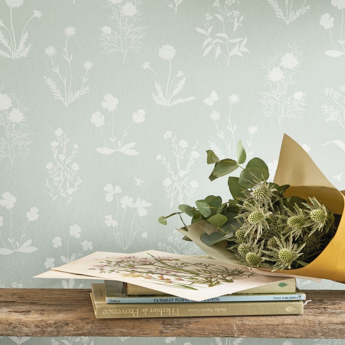 Tapet Gardens Herbier Vert Aloe Gadn87627045