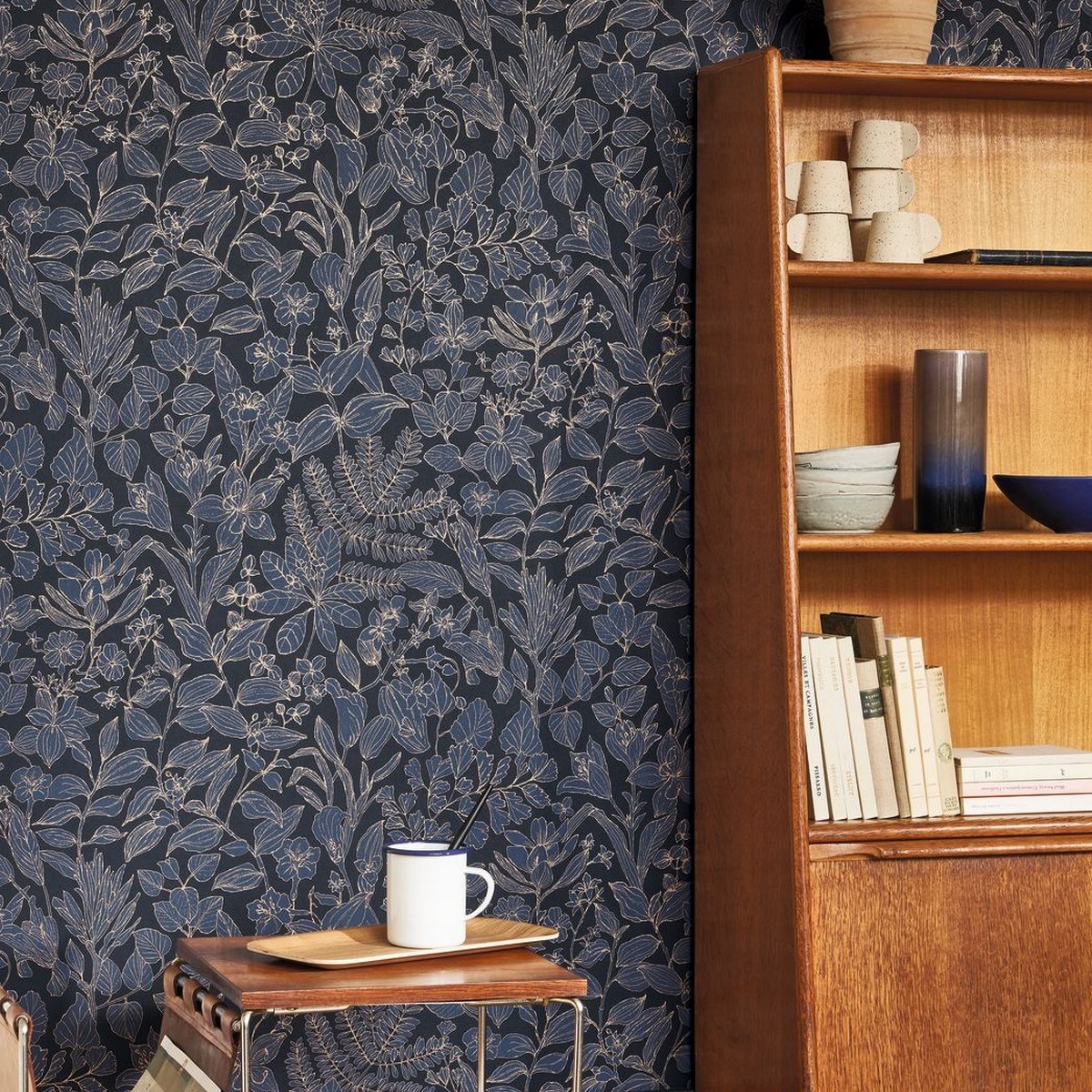 Tapet Gardens Esquisse Bleu Encre Gadn87596983