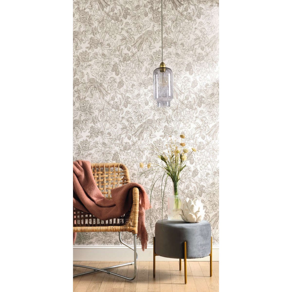 Tapet Delicacy Feather Noir Dely85369348