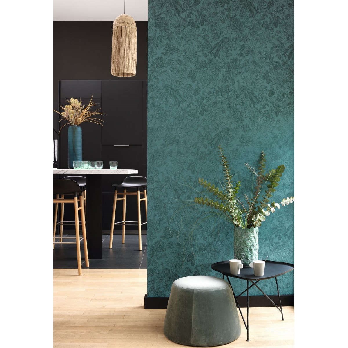 Tapet Delicacy Feather Turquoise Dely85366461