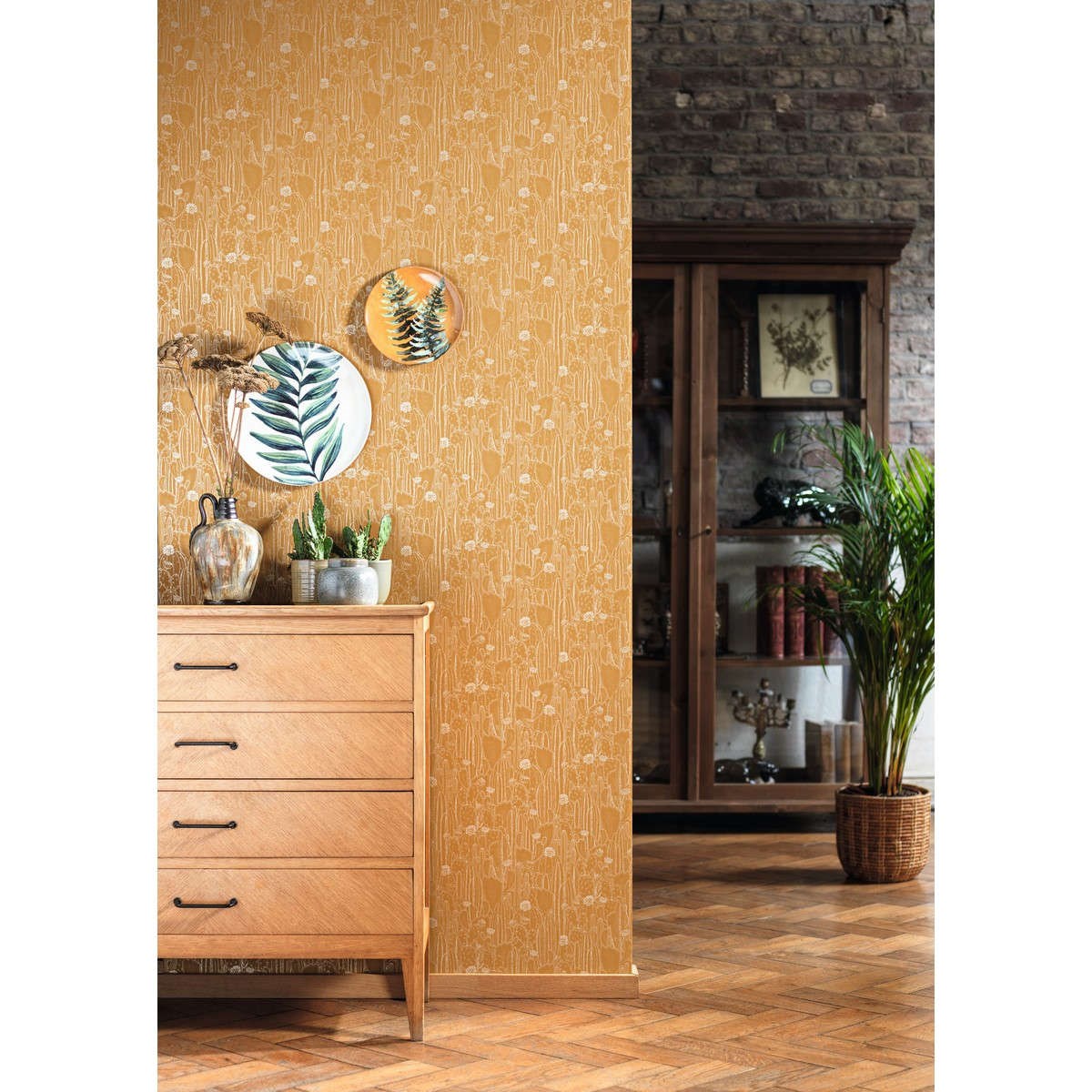 Tapet Botanica Cactaceae Jaune Curry Bota85922376