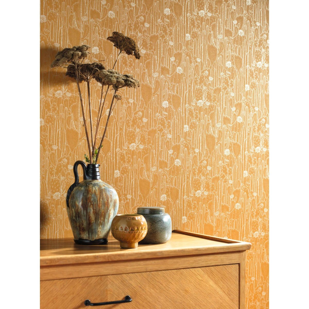 Tapet Botanica Cactaceae Jaune Curry Bota85922376