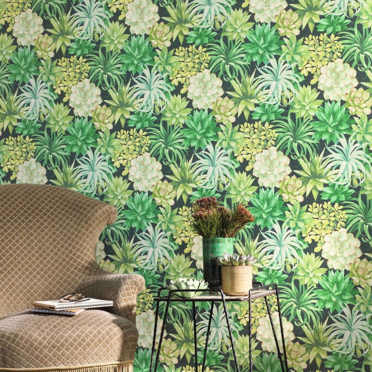 Tapet Botanica Echeveria Vert Jungle Bota85917396