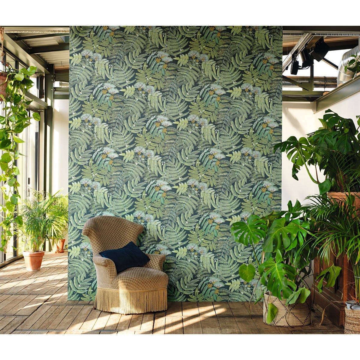 Tapet Botanica Albizia Vert Menthe Bota85897247