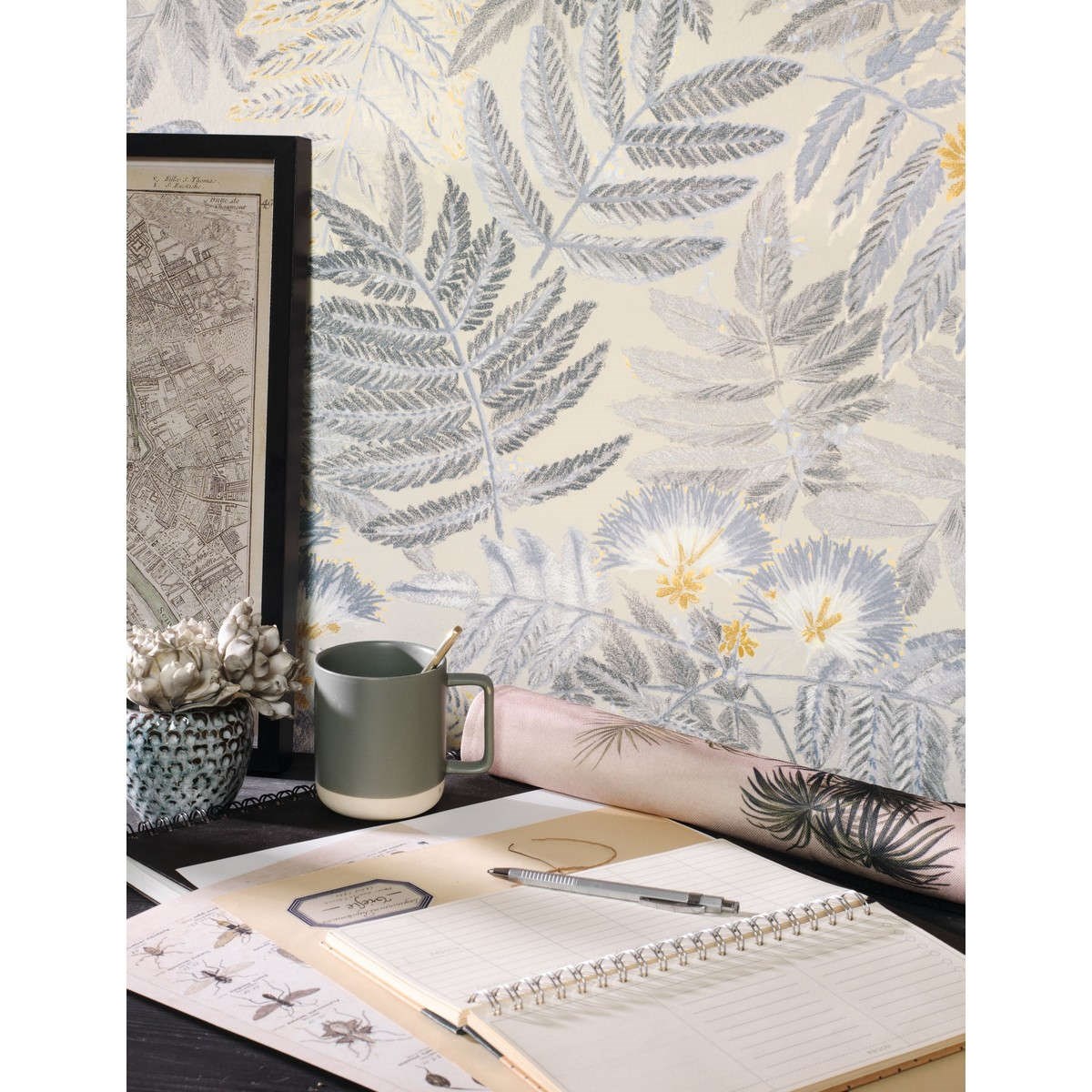 Tapet Botanica Albizia Beige Lin Bota85891423