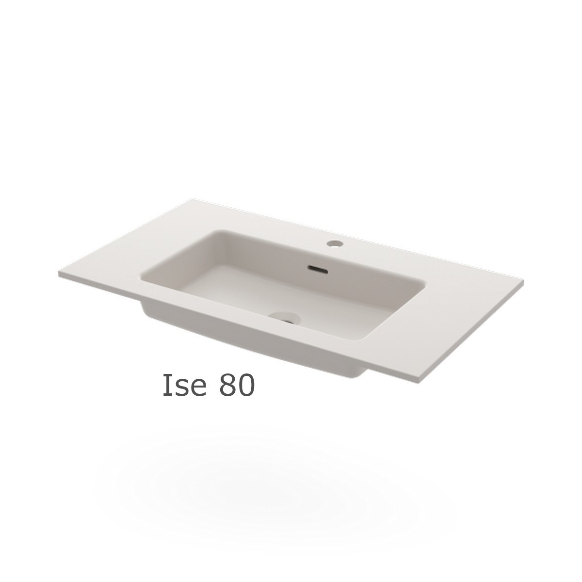 Kommod Epos 1 Låda Och Öppen Förvaring 80x45cm, Vit, Relief