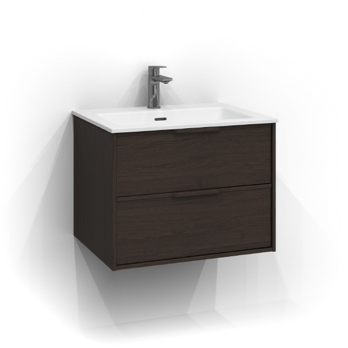 Kommod Epos 2 Lådor 60x45cm, Brun Ask, Relief