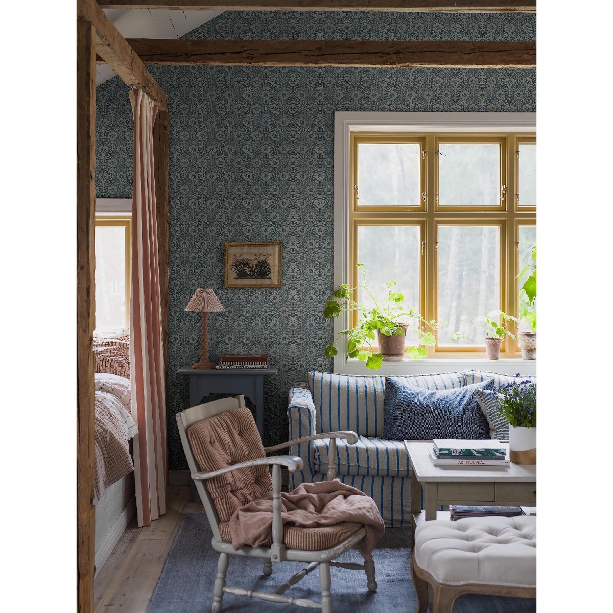 Tapet Nordic Folk Nyponros 5813