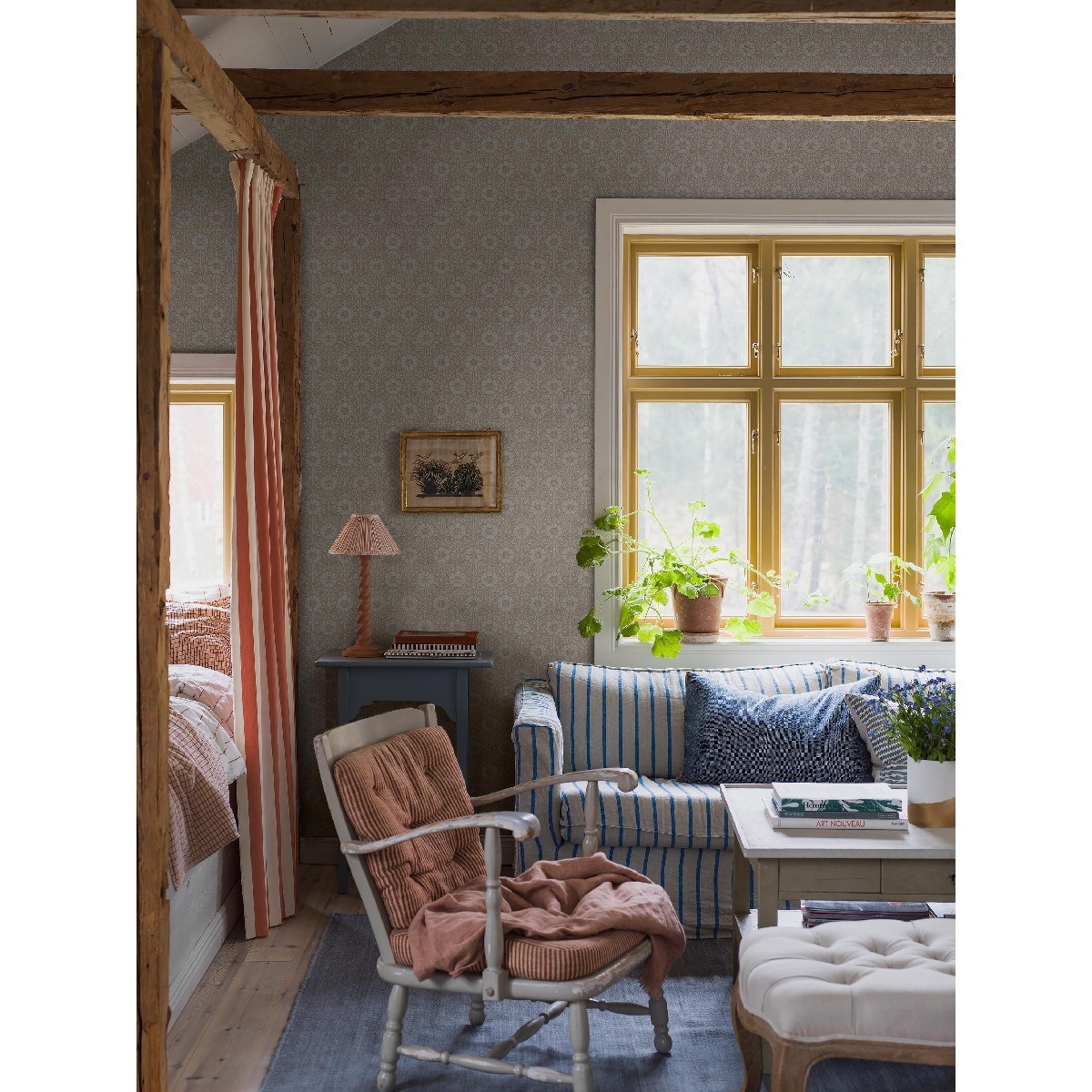 Tapet Nordic Folk Nyponros 5814