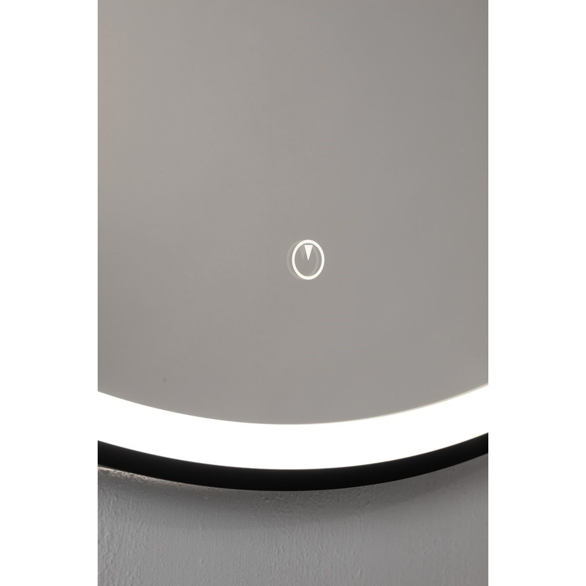 Spegel med belysning Round Black