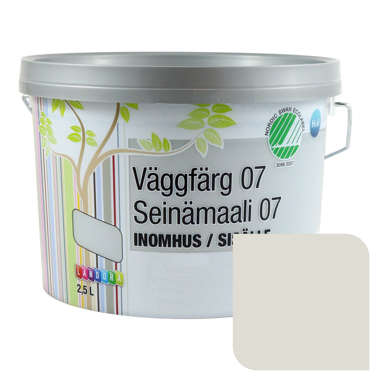 Väggfärg 07 Sidengrå, 2.5L