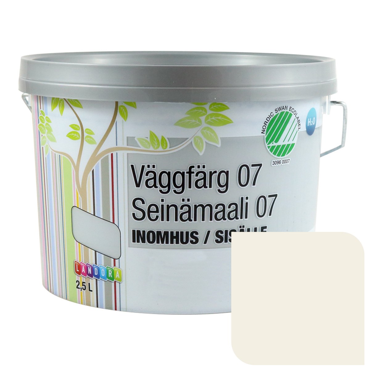 Väggfärg 07 Gräddvit, 2.5L