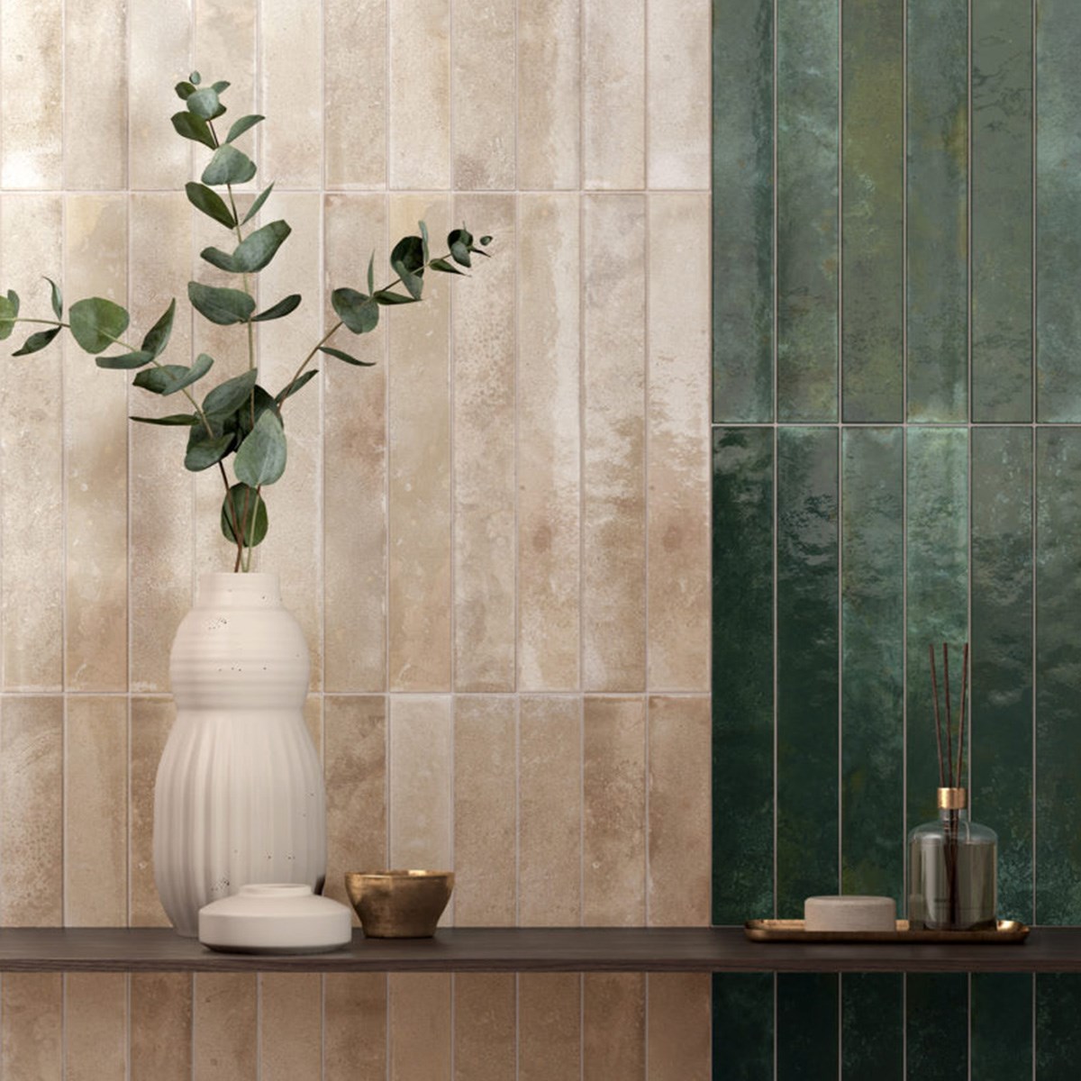 Kakel Bali Isle Of Pines Grön, 5x40cm, Blank