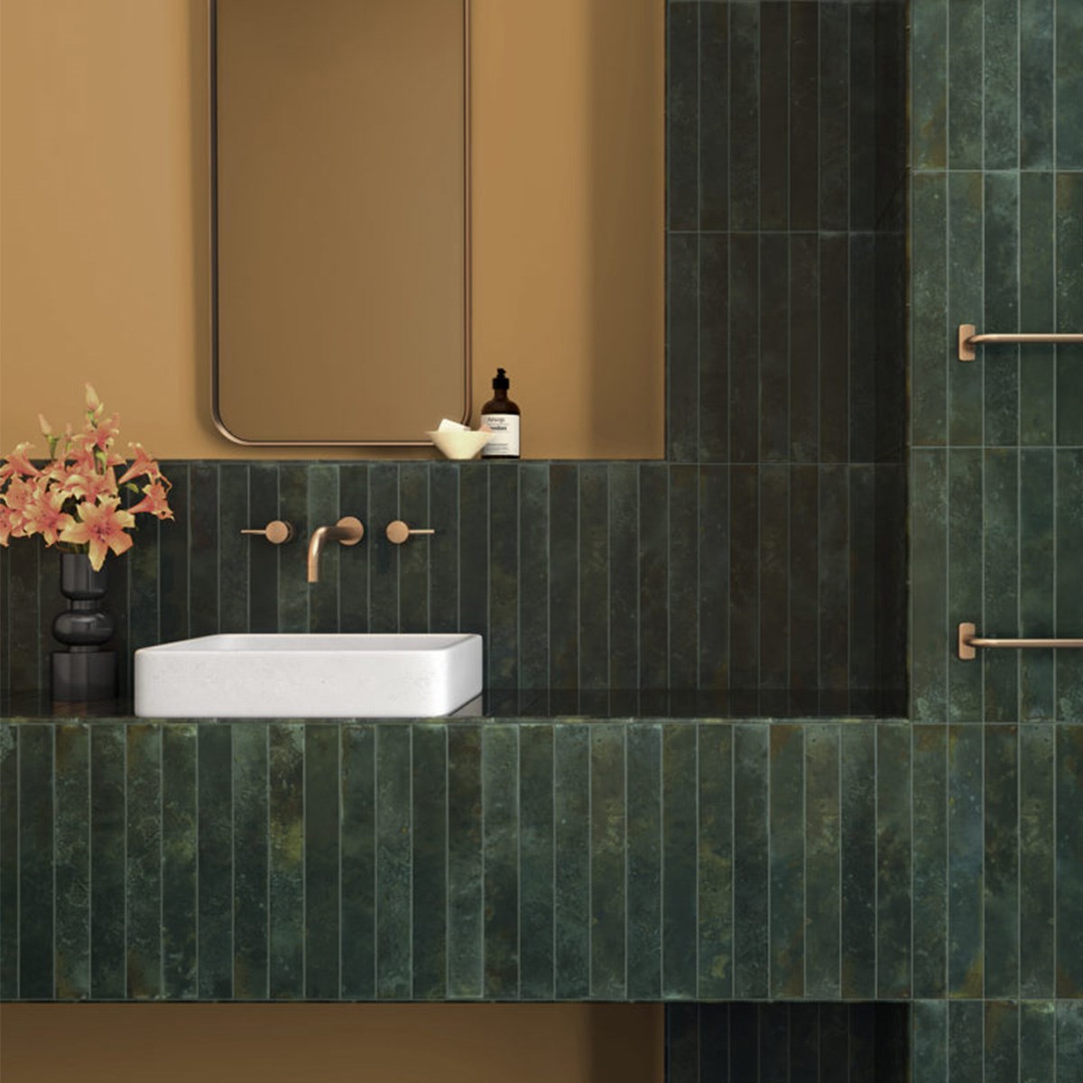 Kakel Bali Isle Of Pines Grön, 5x40cm, Blank