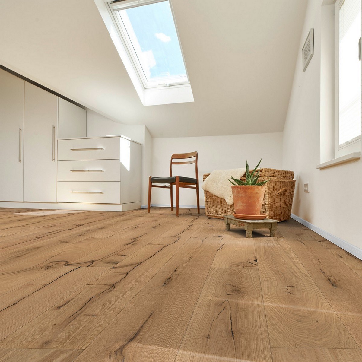 Parkettgolv Promo Ek, 1-stav, Mattlack