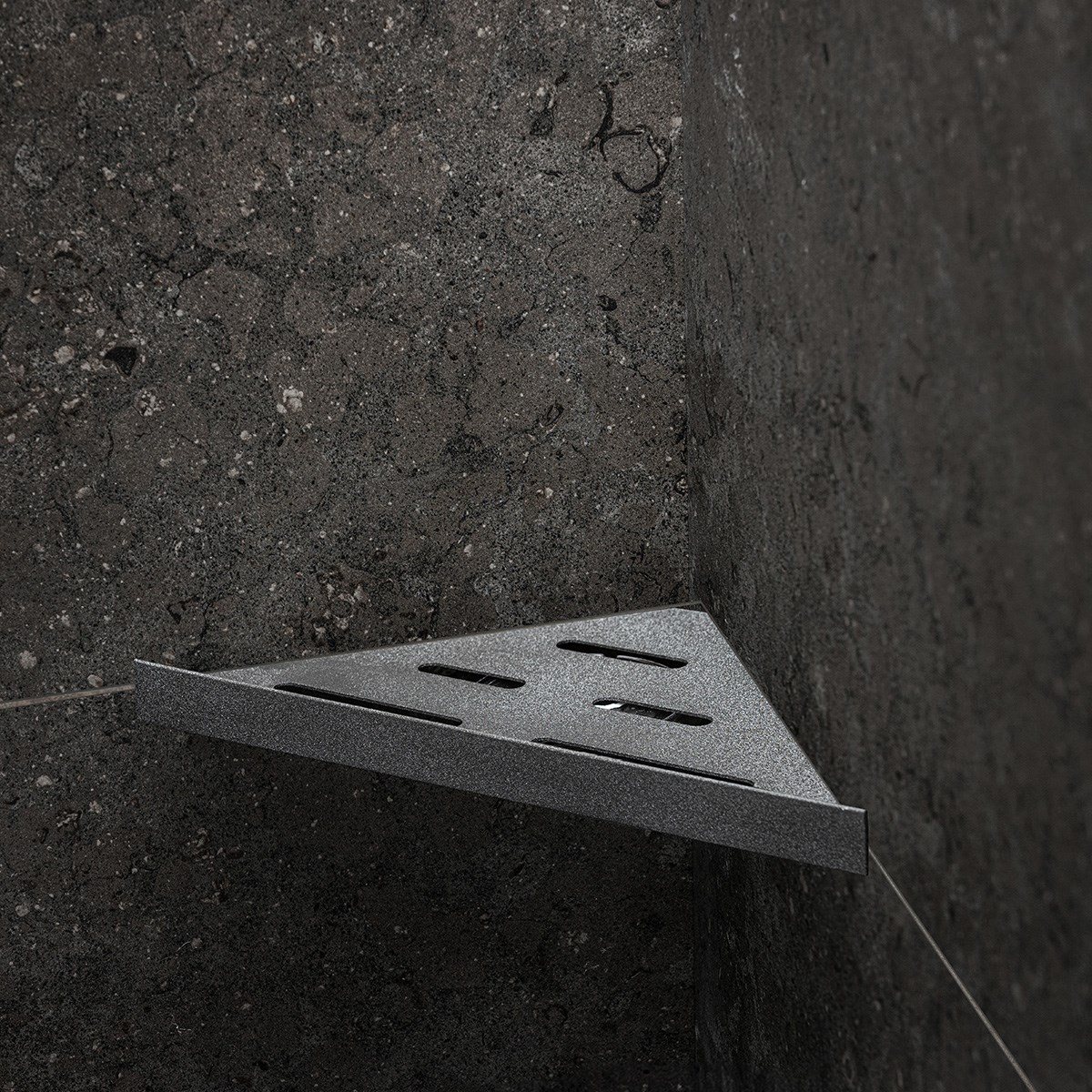 Duschhylla Tile In Air Mörk Granit Grå, 292x155x23.5mm