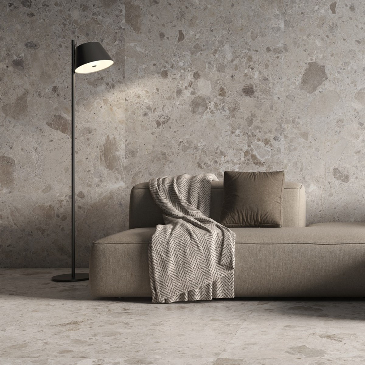 Klinker Granitkeramik Petra Taupe Beige, 30x60cm, Matt