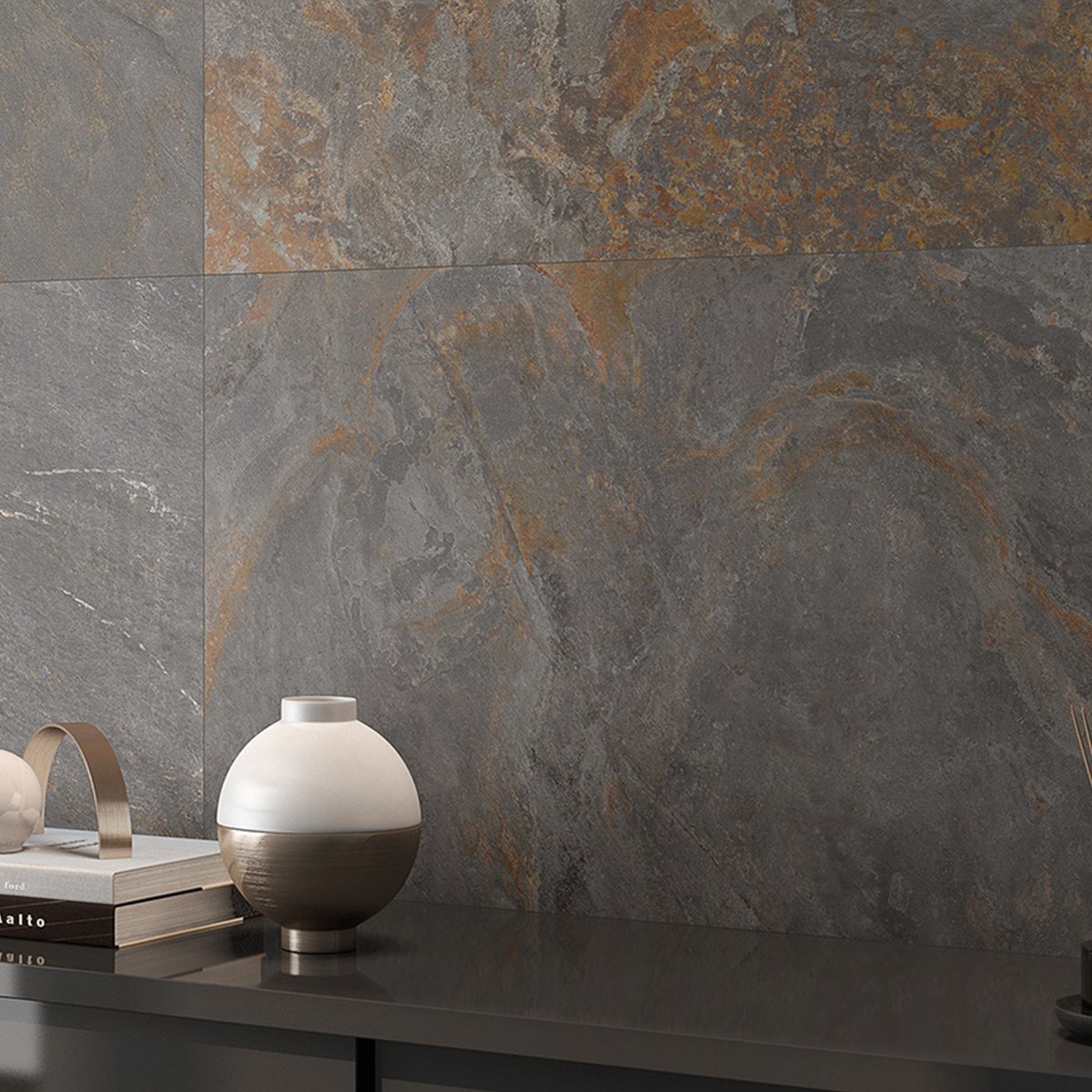 Klinker Granitkeramik Courel Rust Mörkgrå, 30x60cm, Matt