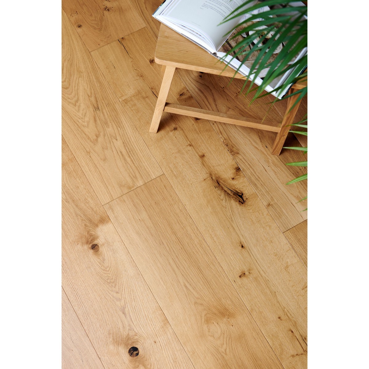 Parkettgolv Herrgårdsplank Natur Rustik, Ek, 1-stav, Mattlack