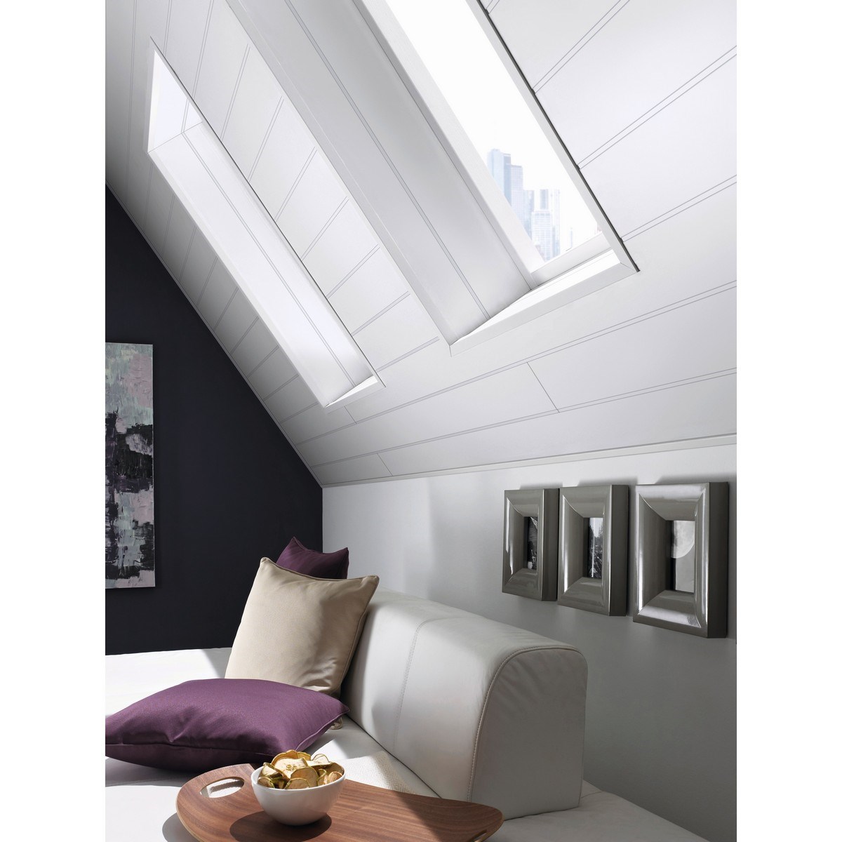 Innertak Easypanel White Mdf, Foliebelagt, 1300x202x10mm