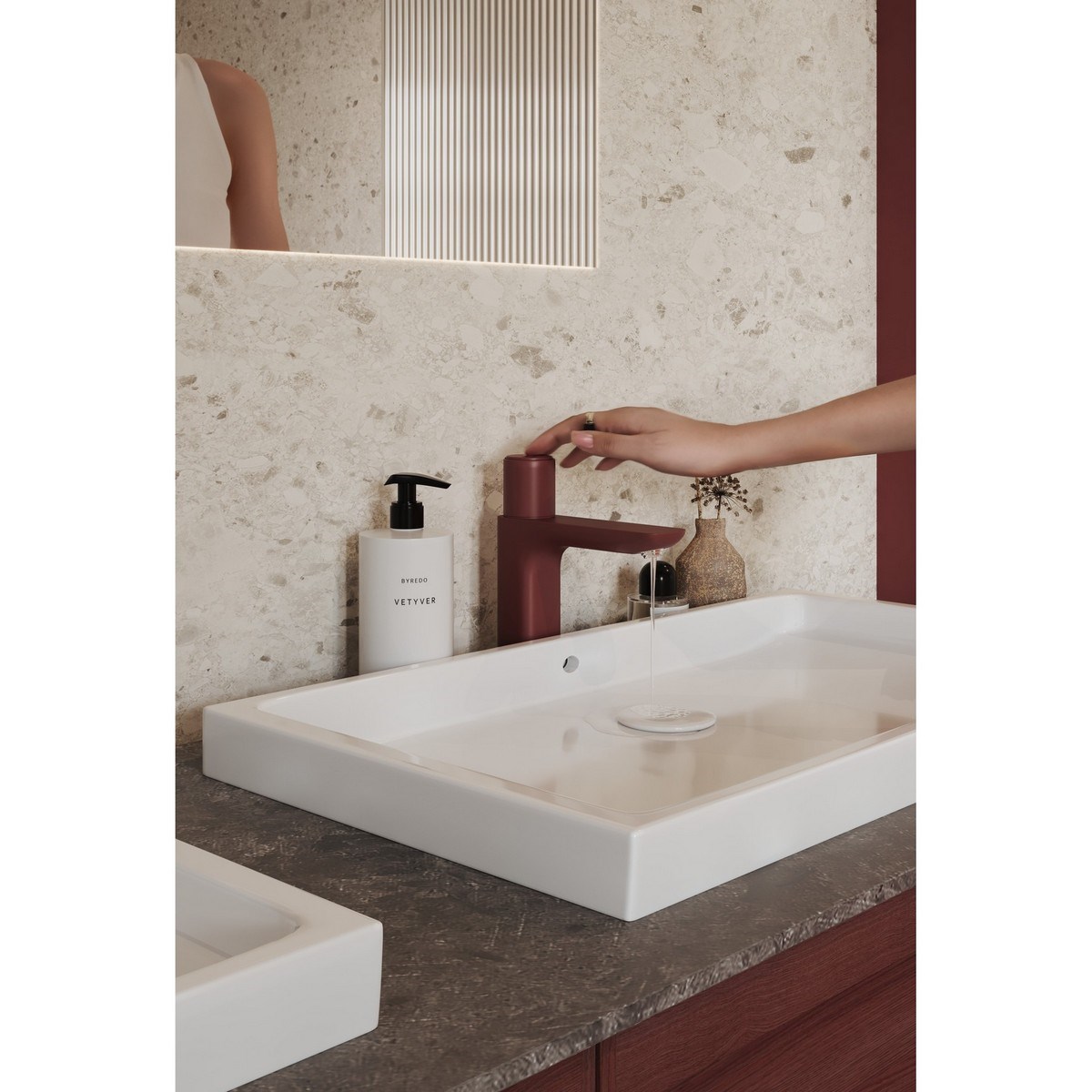 Våtrumsvägg Aquarelle Breccia Stone Beige 200cm, Beige