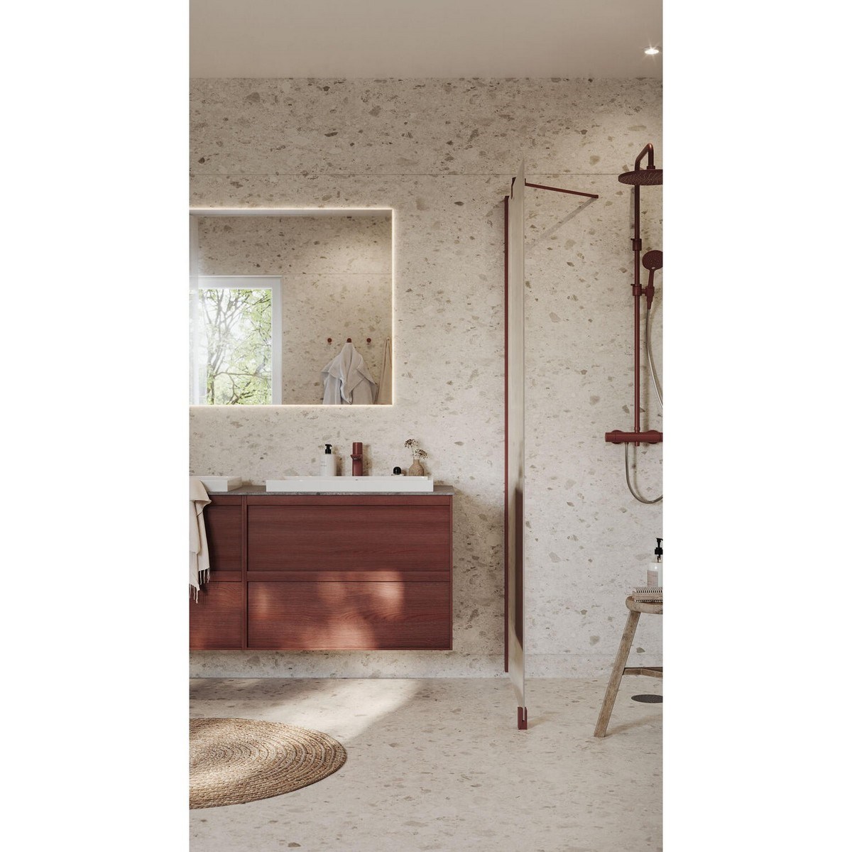 Våtrumsgolv Aquarelle Breccia Stone Beige 200cm, Beige