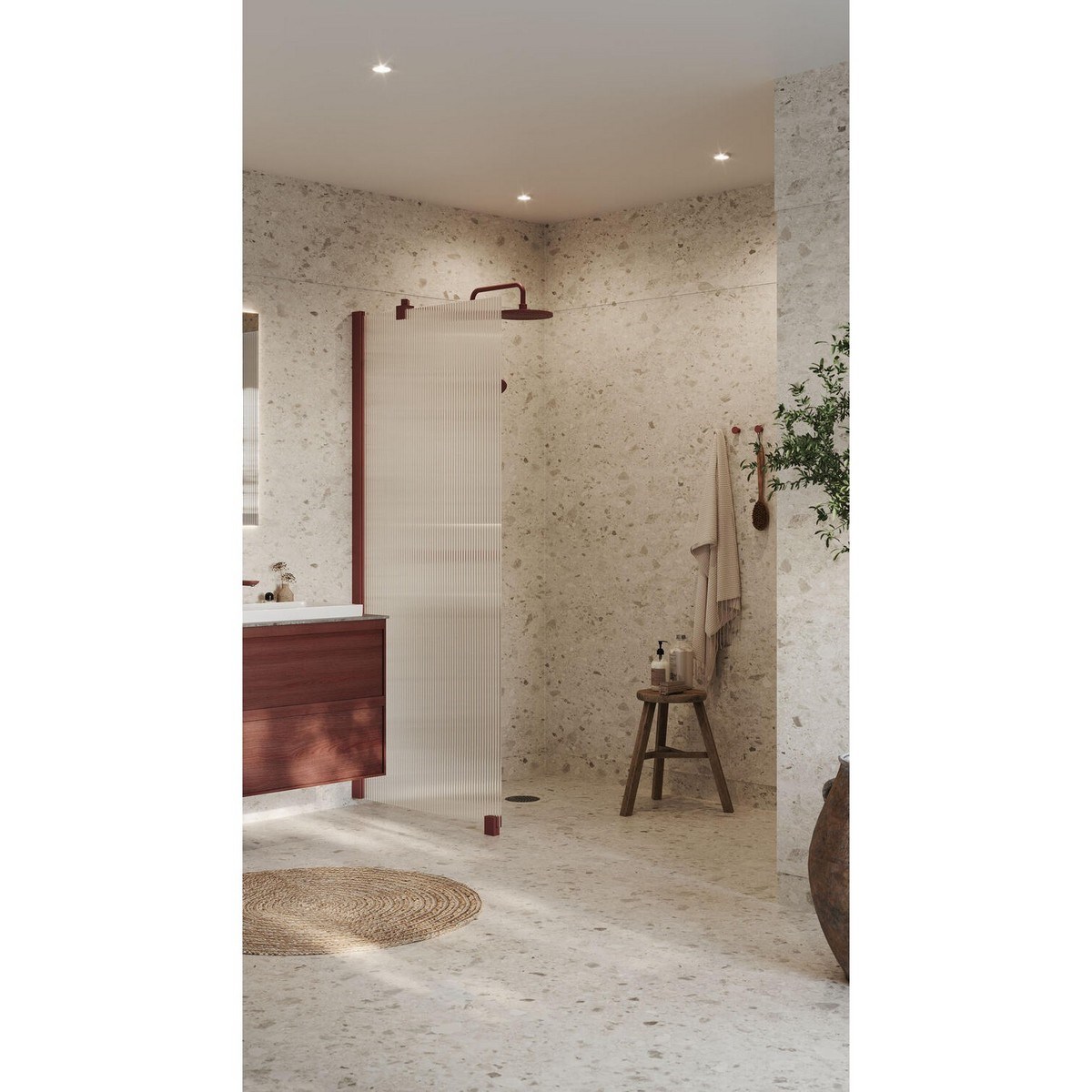 Våtrumsgolv Aquarelle Breccia Stone Beige 200cm, Beige