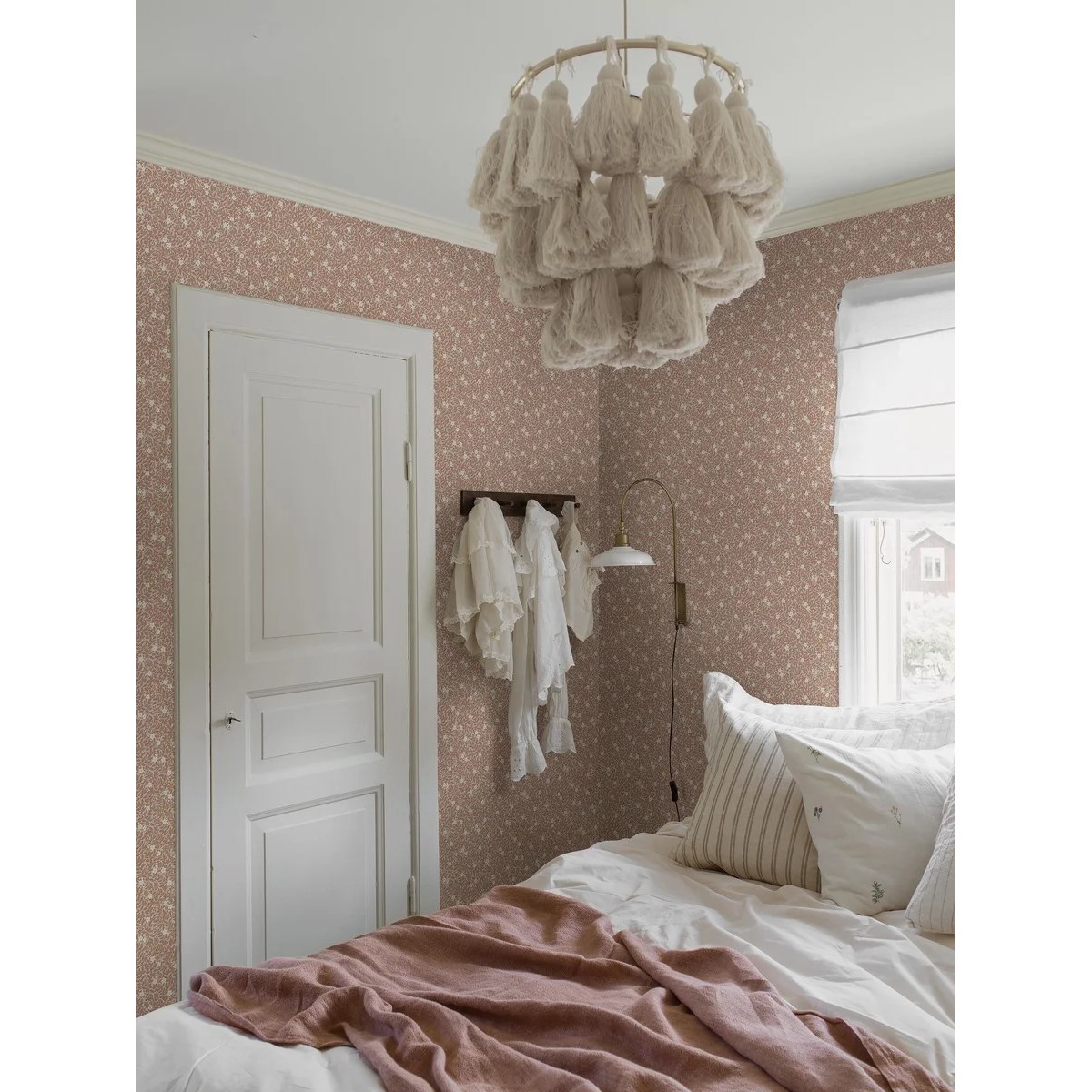 Tapet Myrten Röd 5733