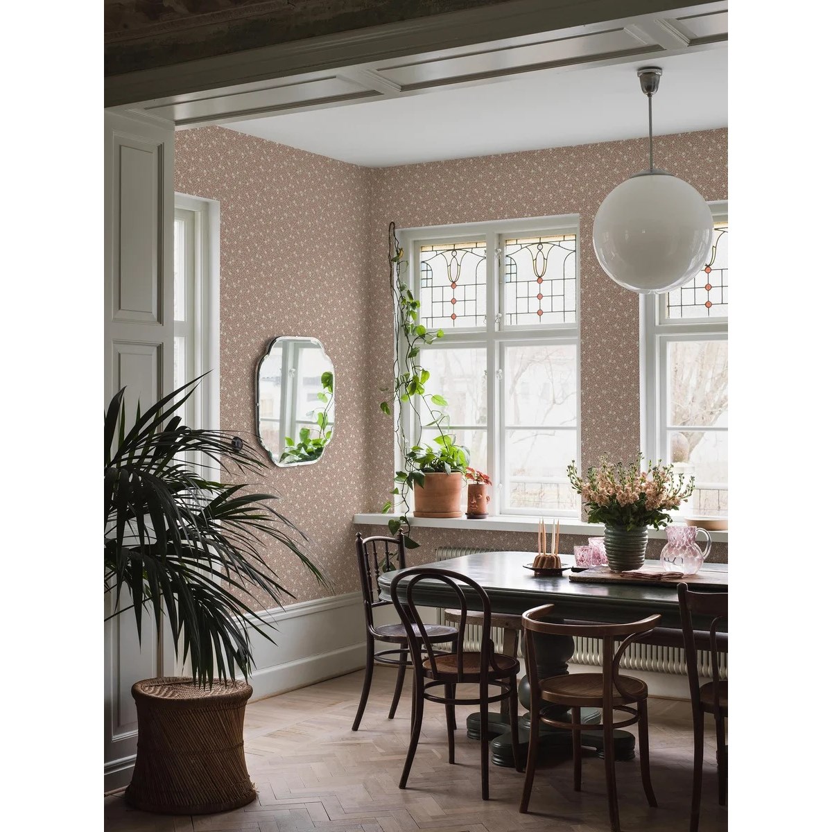 Tapet Myrten Röd 5733