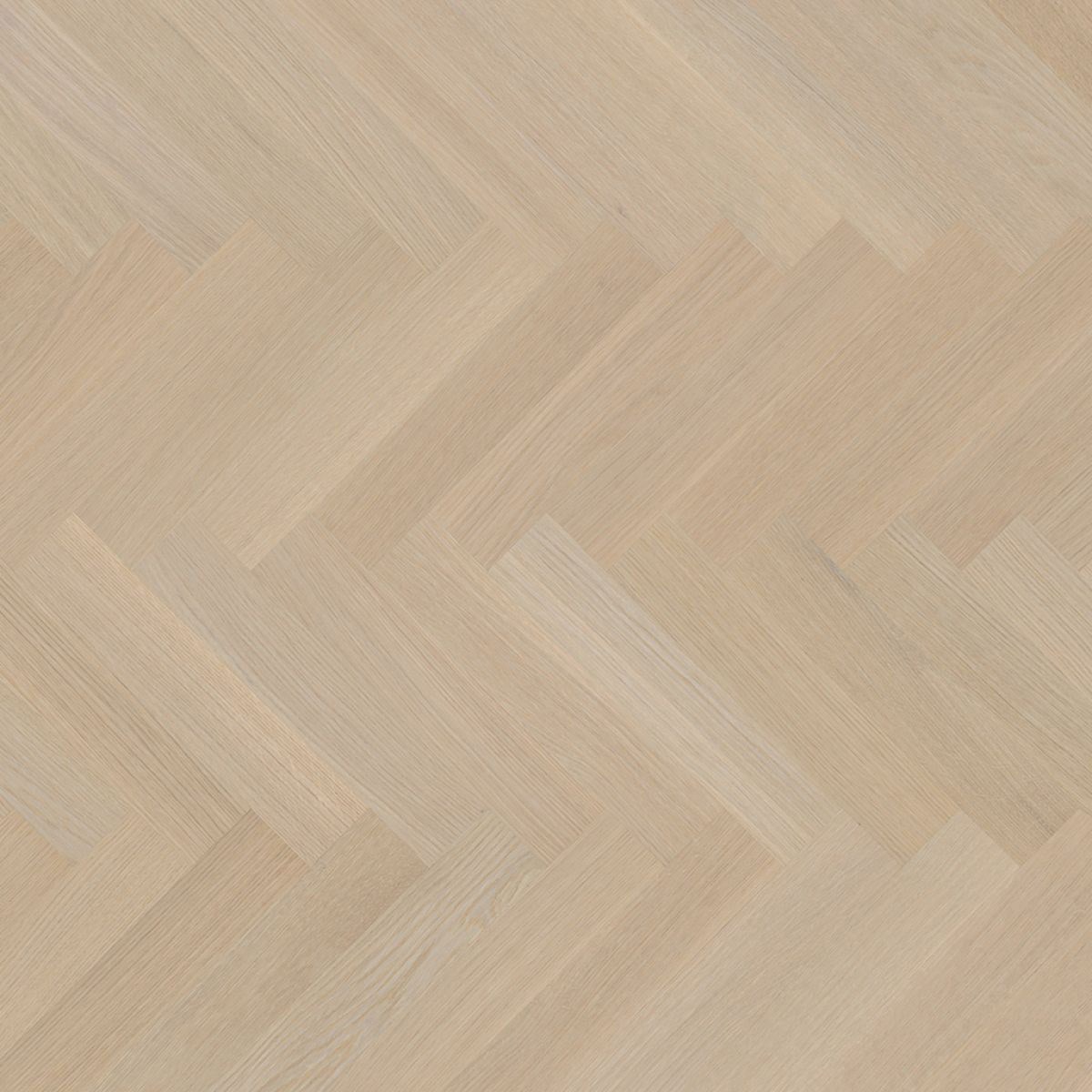 Fiskbensparkett 2:sort Boden B-planka, Powder White Ek,  Mattla