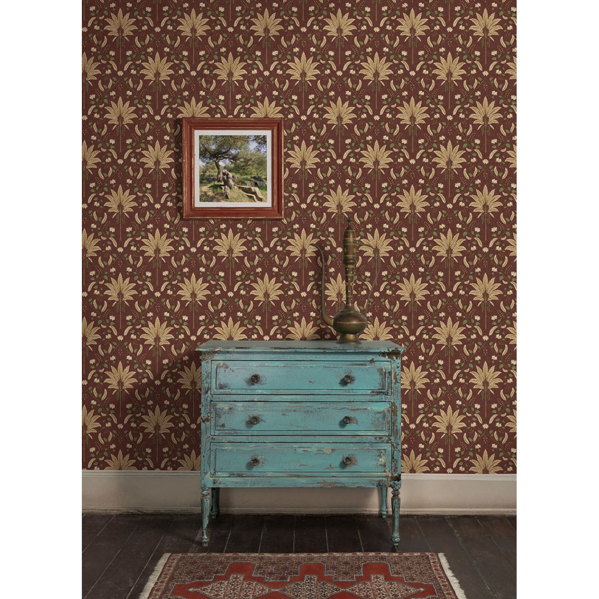 Tapet Journey to the East Ariara Maroon 91792