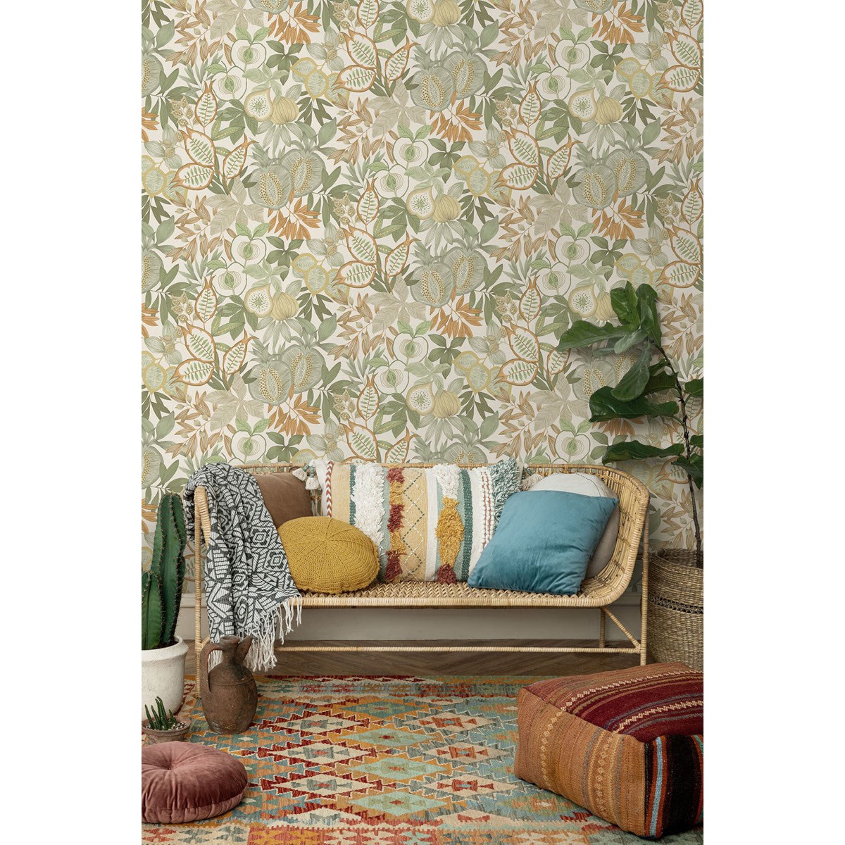 Tapet Journey to the East Nagano Green/orange 91840