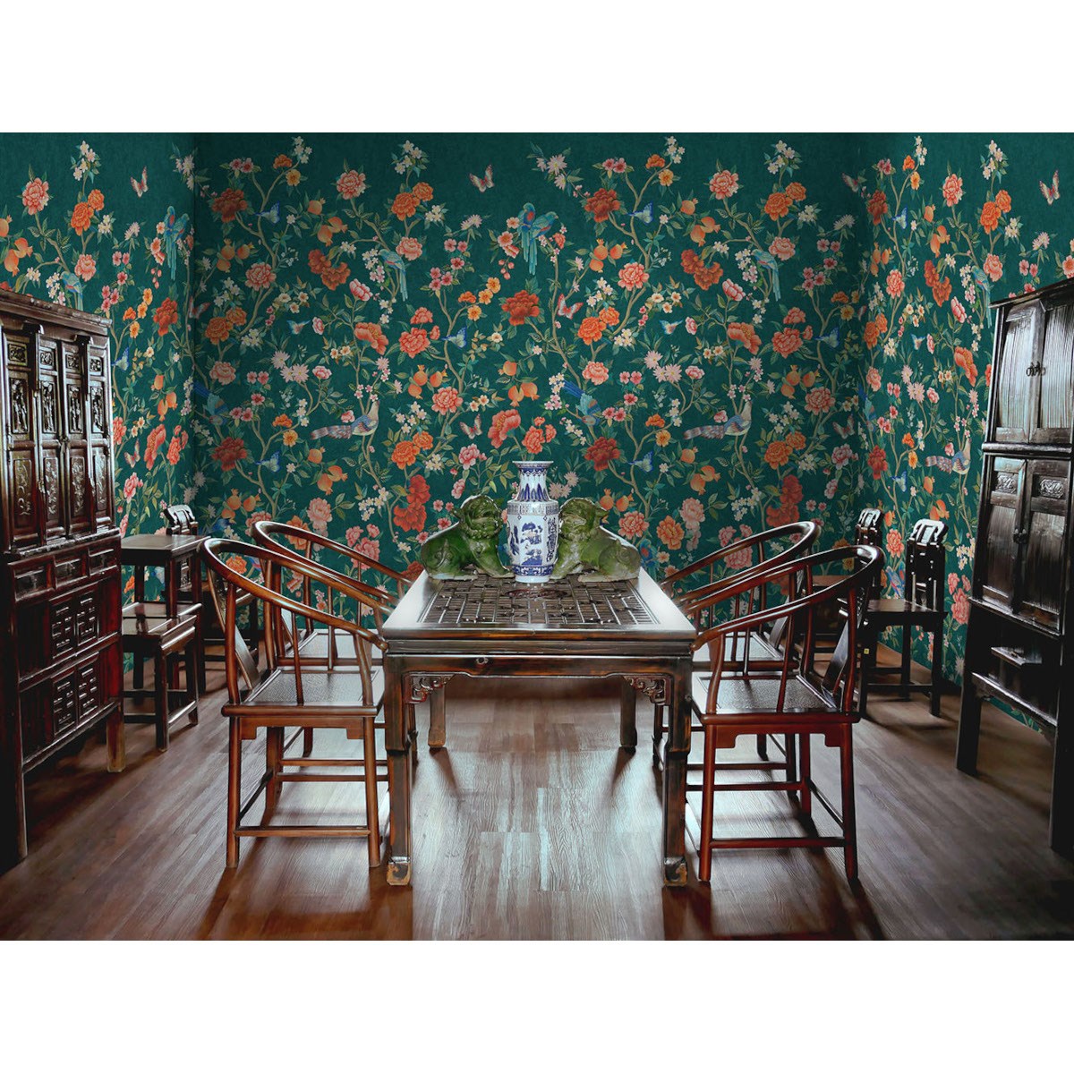 Fototapet Journey to the East Imperial Gardens Teal 99511