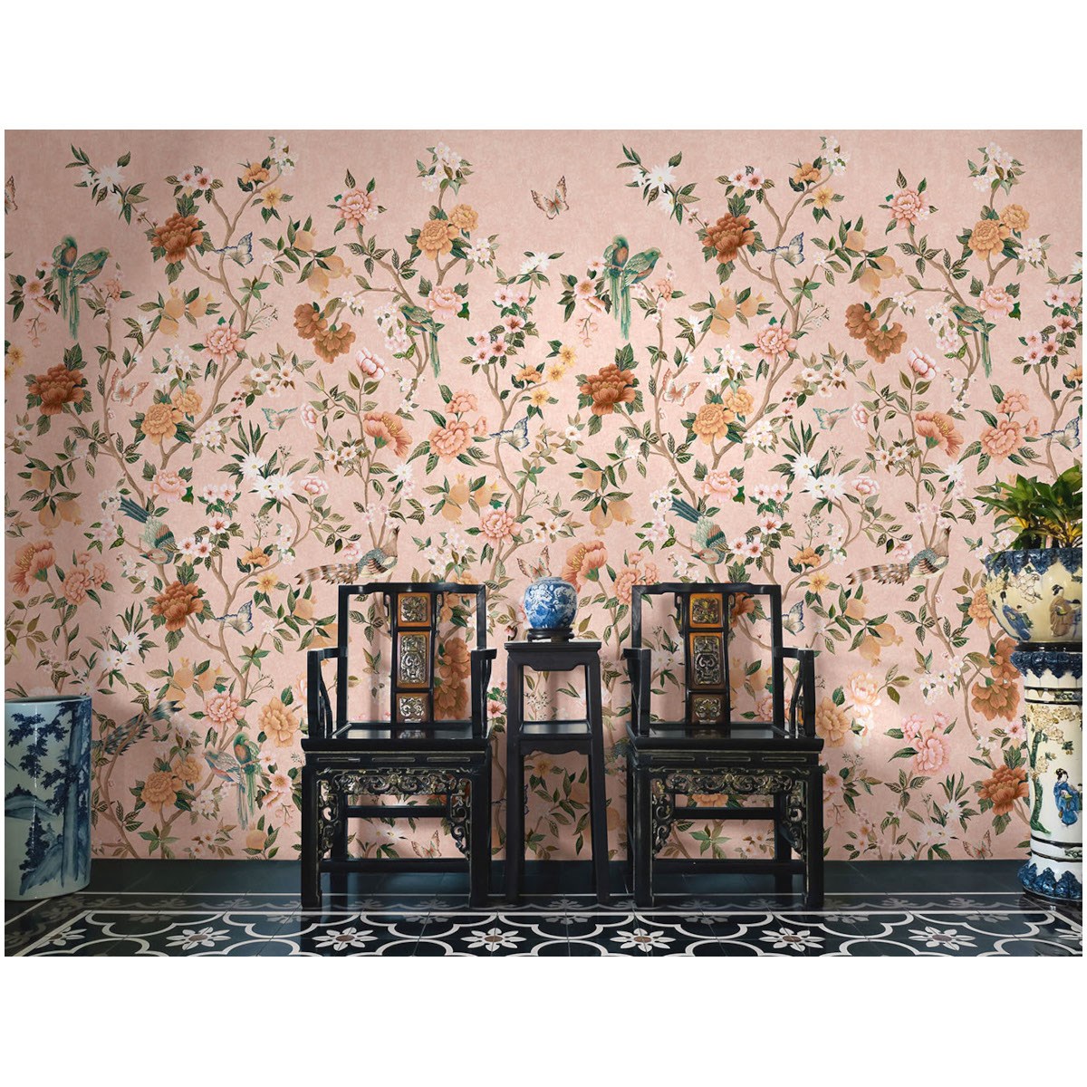 Fototapet Journey to the East Imperial Gardens Pink 99513