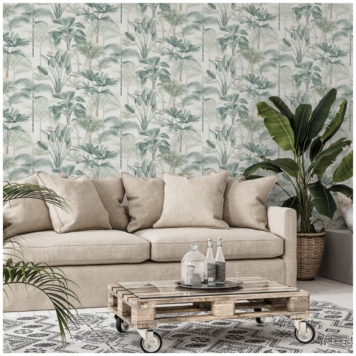 Tapet Fantasia III King Palm Green 922908