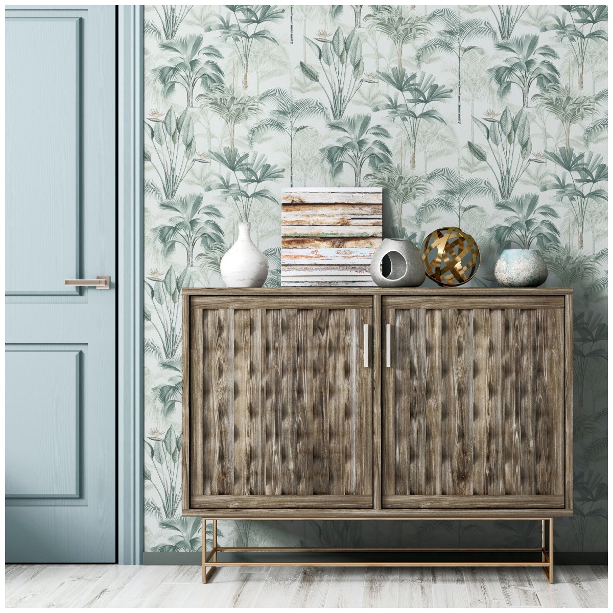 Tapet Fantasia III King Palm Green 922908