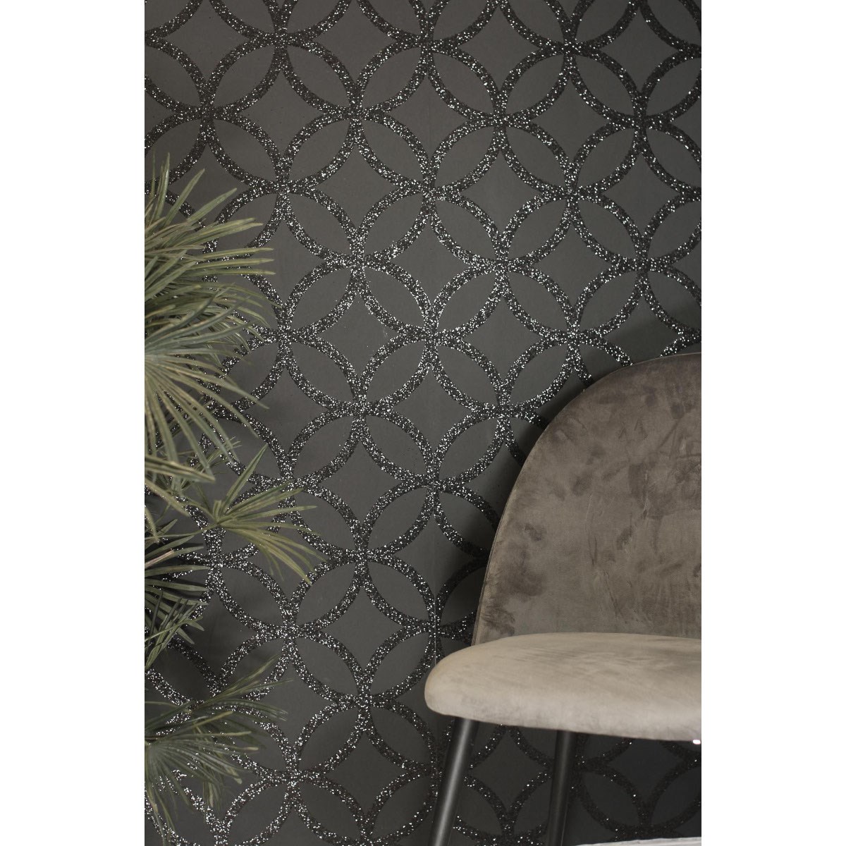 Tapet Fantasia III Sequin Geo Black 921708