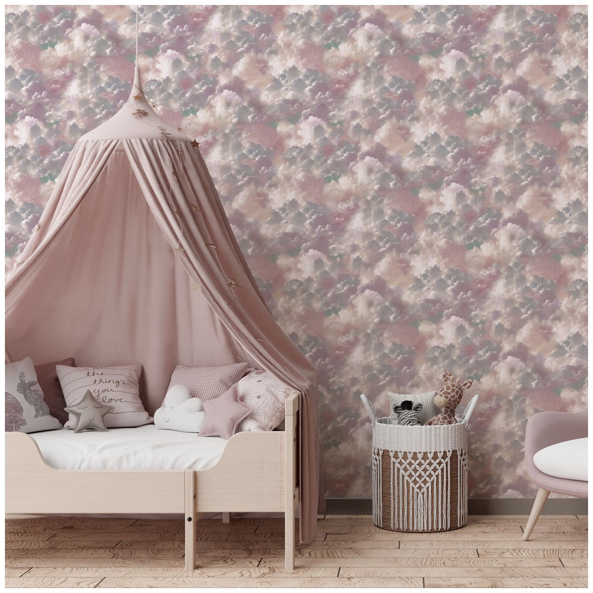 Tapet Fantasia III Vanilla Skies Pink 924508